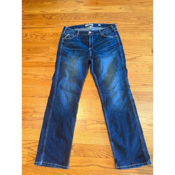 Ariat Men's Straight Denim Jeans Blue Size 34 5-Pocket Design - Picture 1 of 5